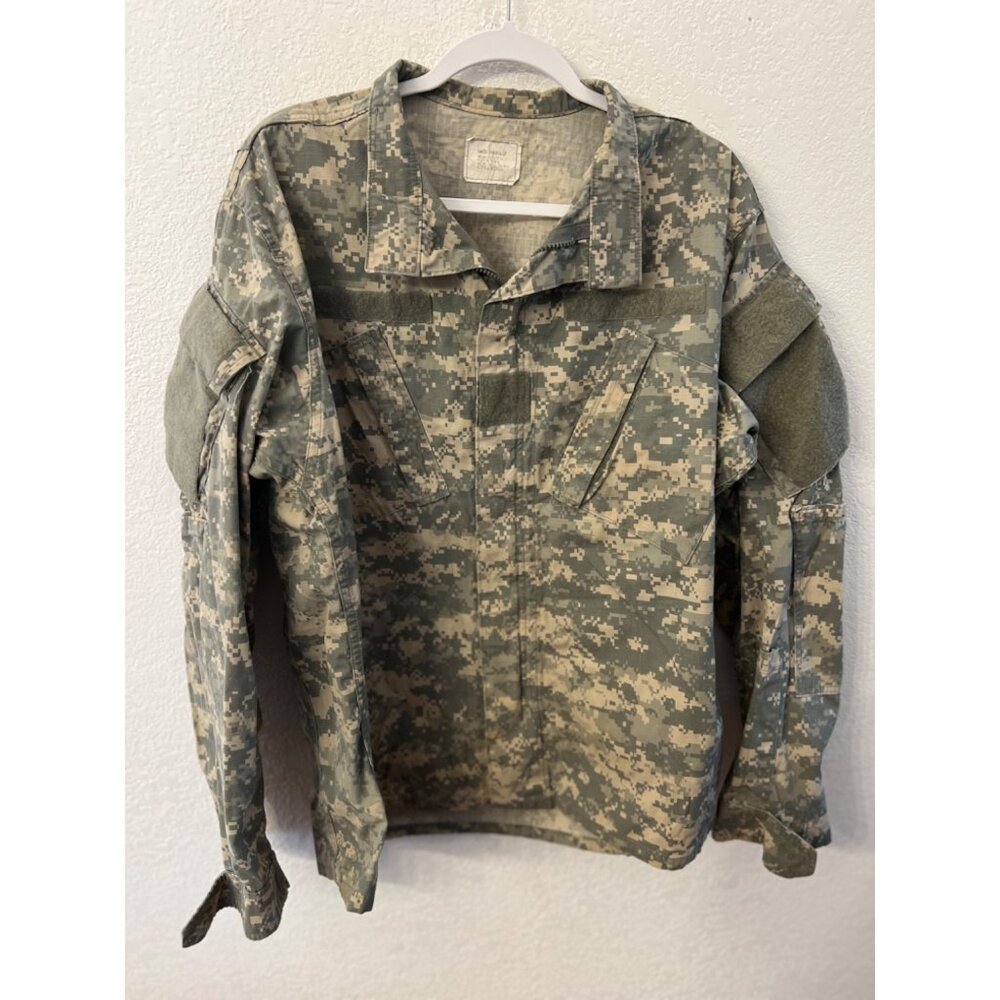 ACU US Army camouflage tactical jacket mens size large